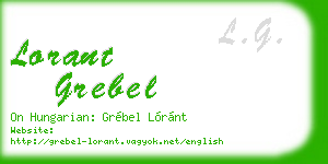 lorant grebel business card